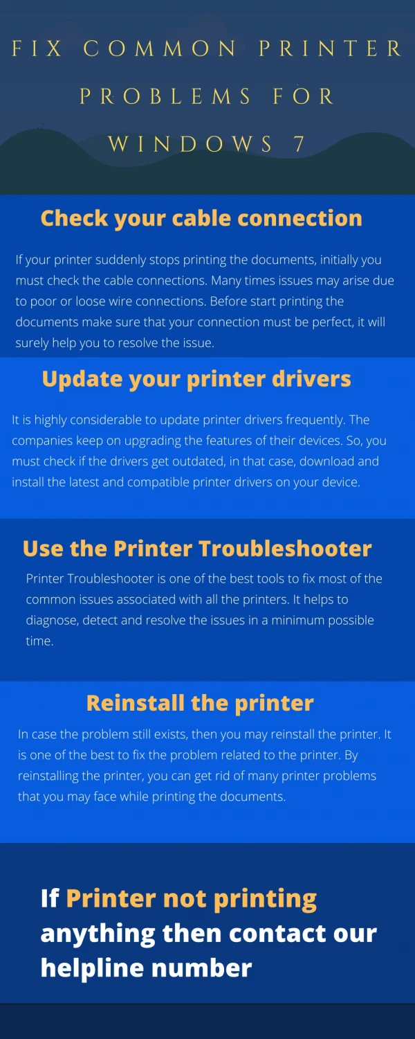 How to fix Common Printer Problems for Windows 7