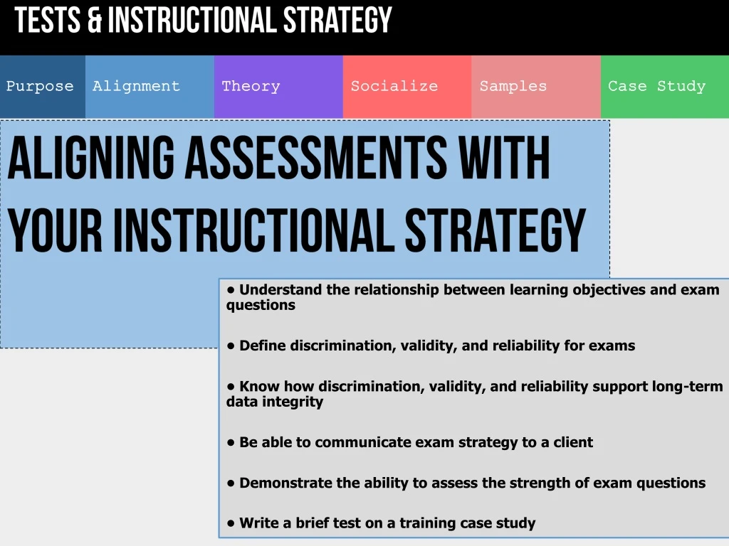 aligning assessments with your instructional