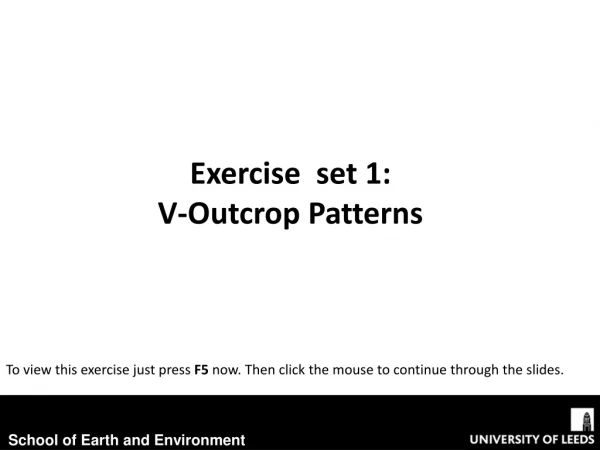 Exercise set 1: V-Outcrop Patterns