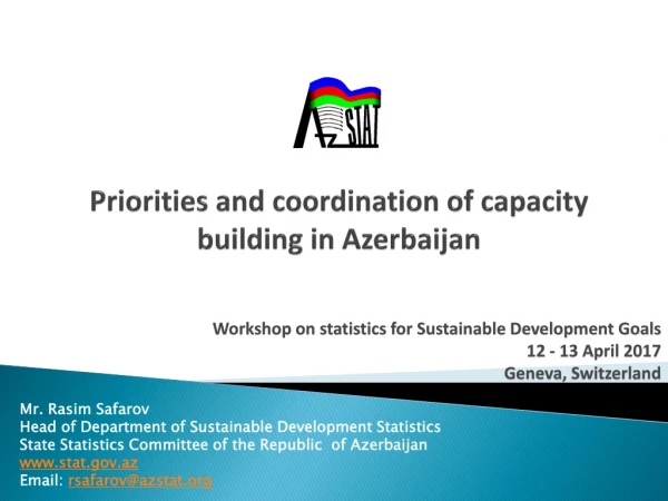 Priorities and coordination of capacity building in Azerbaijan