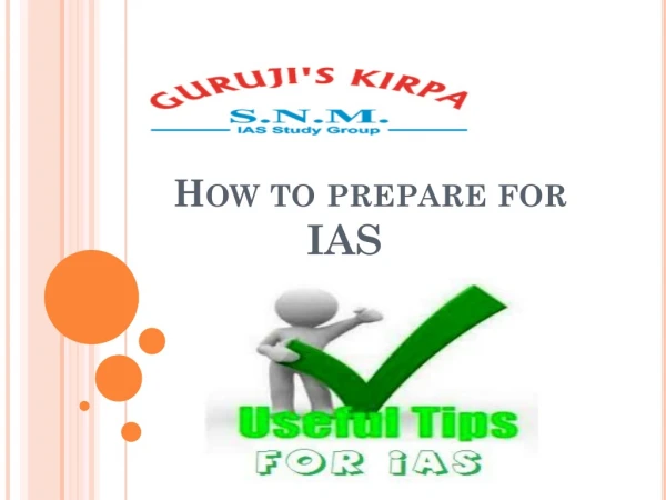 How to prepare for 		 IAS