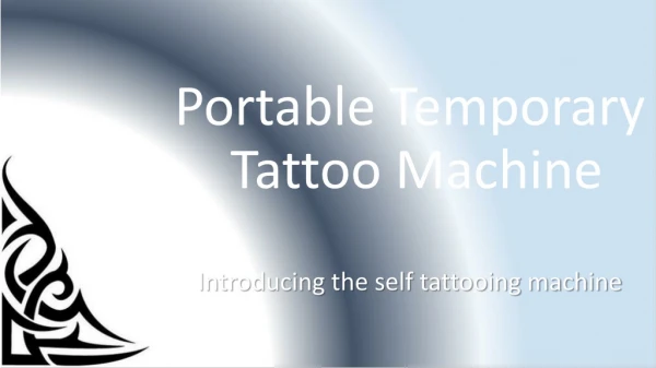 Portable Temporary Tattoo Machine