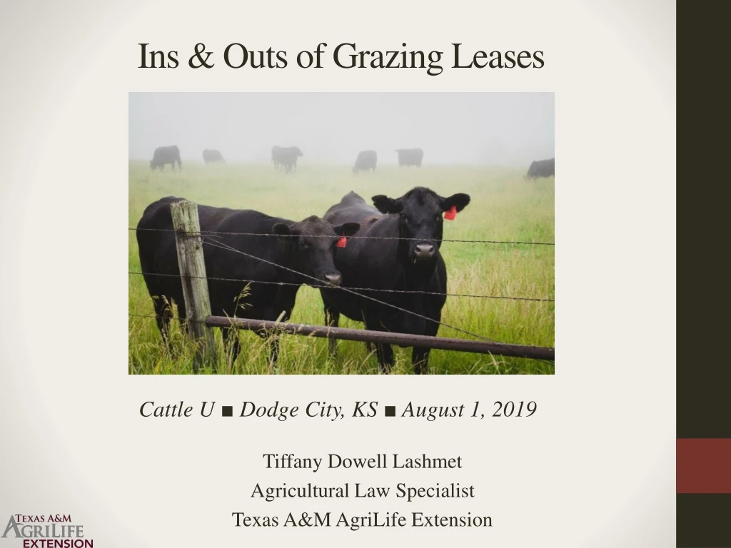 ins outs of grazing leases
