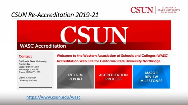 CSUN Re-Accreditation 2019-21
