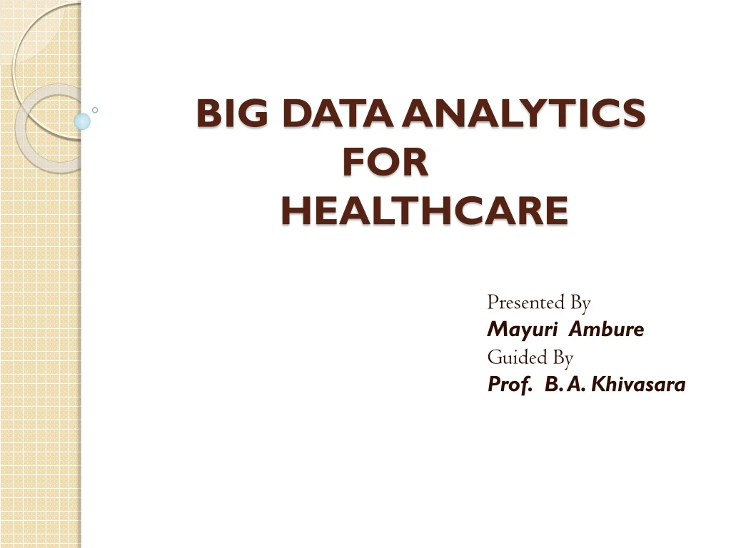big data analytics for healthcare