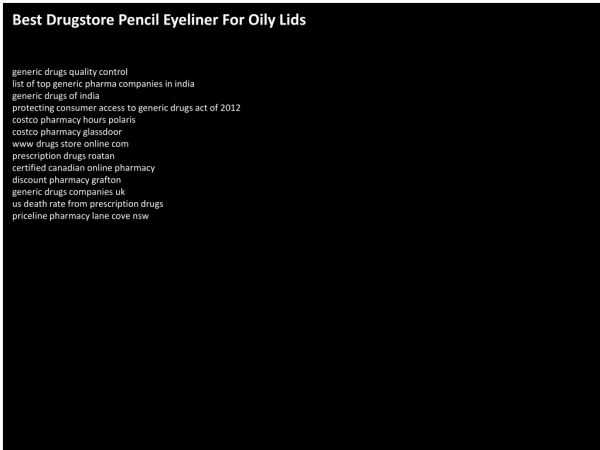 Best Drugstore Pencil Eyeliner For Oily Lids