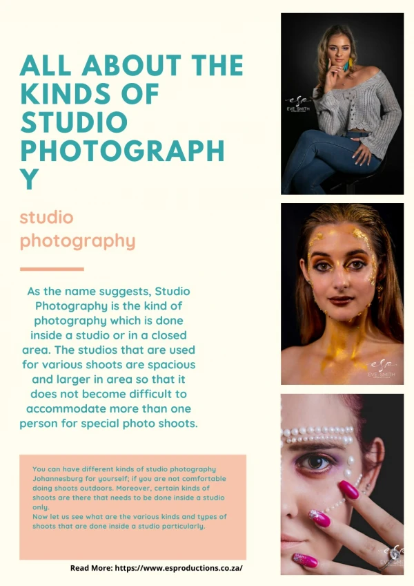 All about the Kinds of Studio Photography