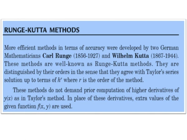 1. Second order) RK method is