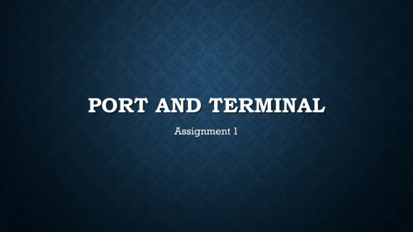 Port and terminal