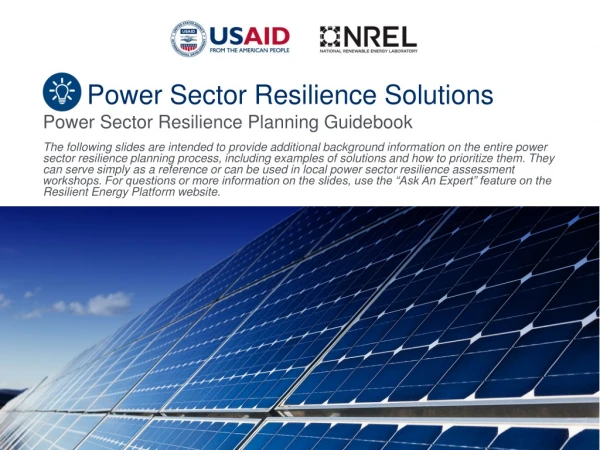 Power Sector Resilience Solutions