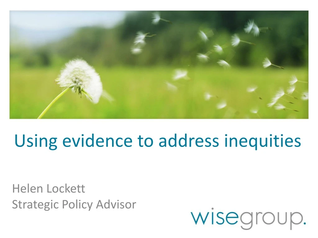 using evidence to address inequities