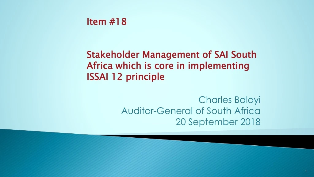 item 18 stakeholder management of sai south