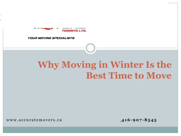 Why Moving in Winter Is the Best Time to Move