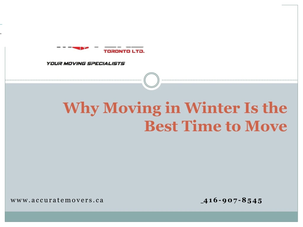 why moving in winter is the best time to move