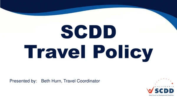 SCDD Travel Policy