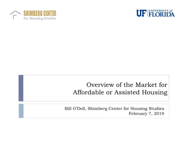 Overview of the Market for Affordable or Assisted Housing