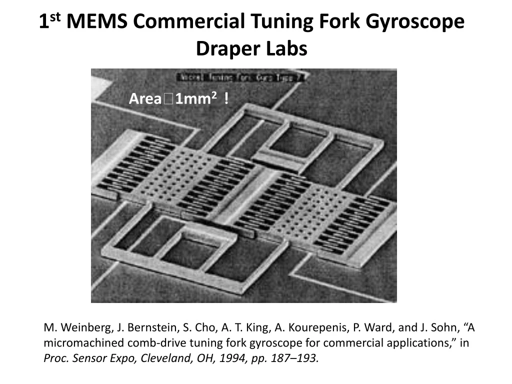 1 st mems commercial tuning fork gyroscope draper