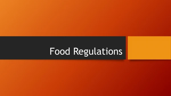 Food Regulations