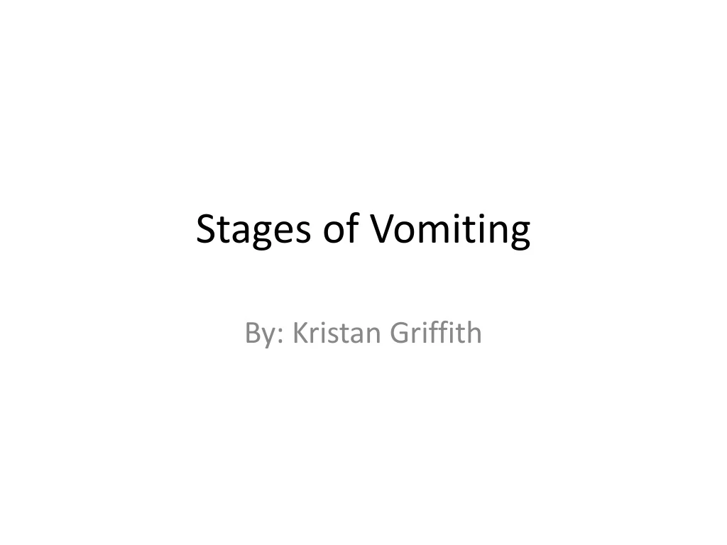 stages of vomiting