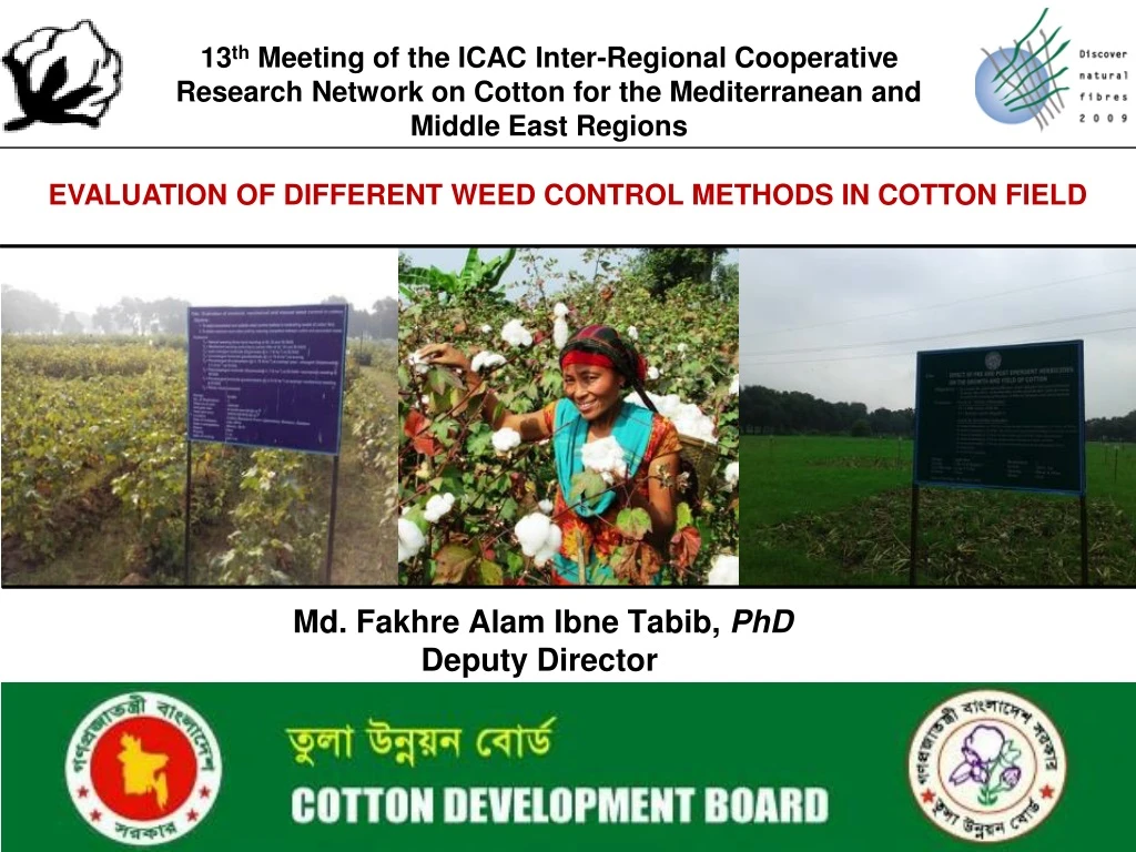 evaluation of different weed control methods