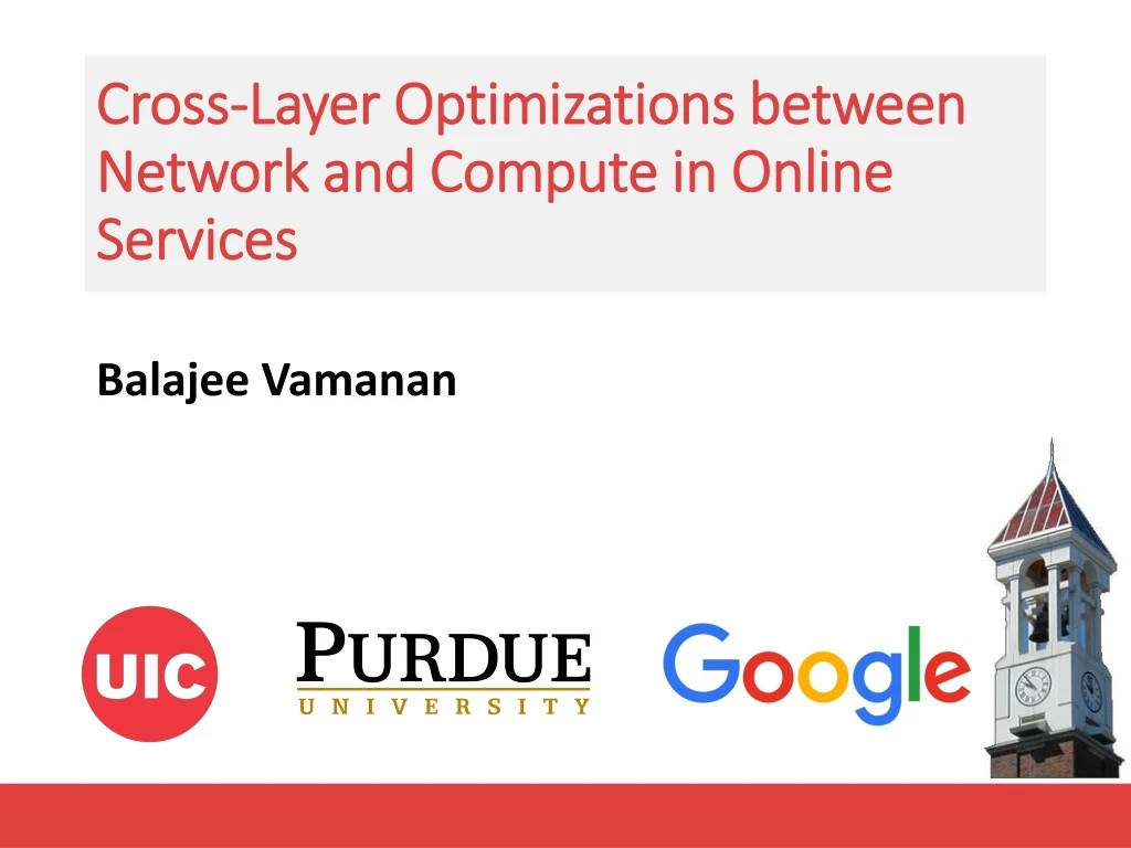 cross layer optimizations between network and compute in online services