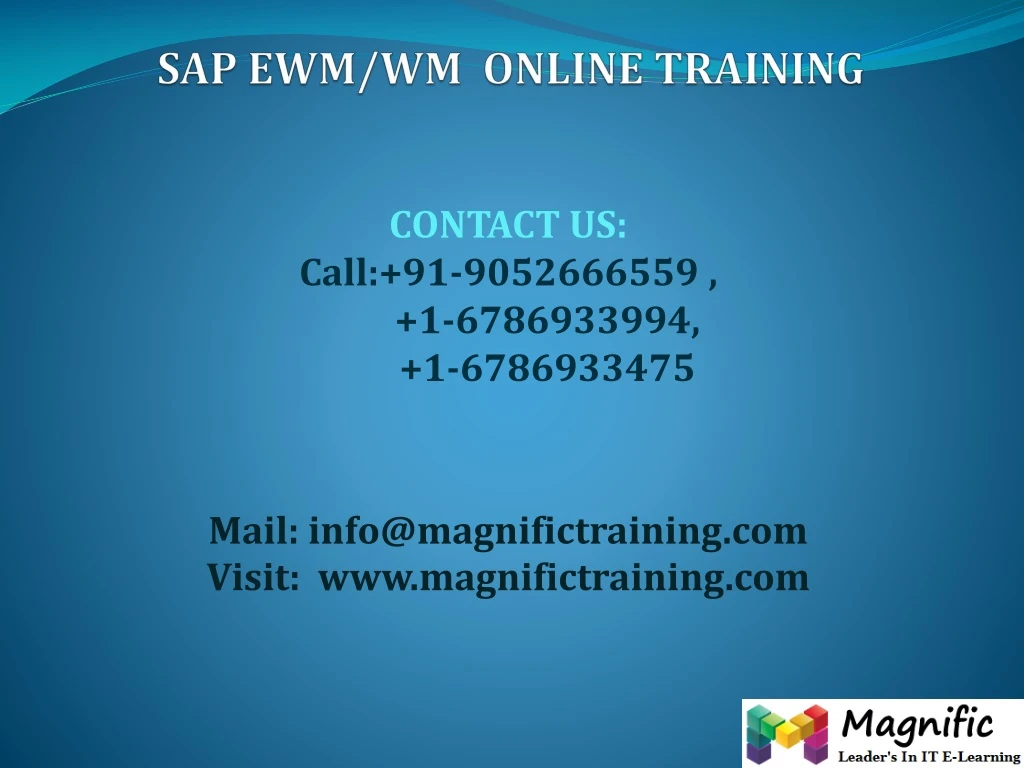 sap ewm wm online training