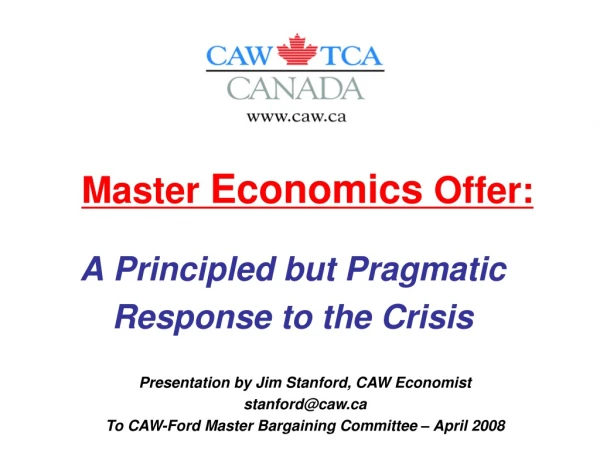Master Economics Offer: