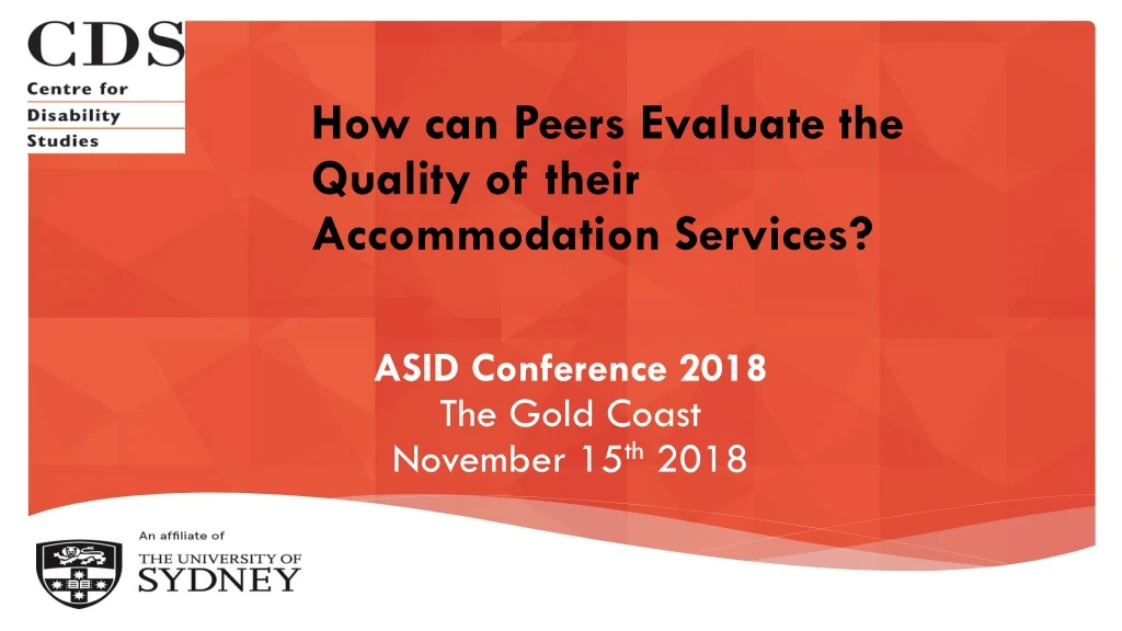 how can peers evaluate the quality of their accommodation services