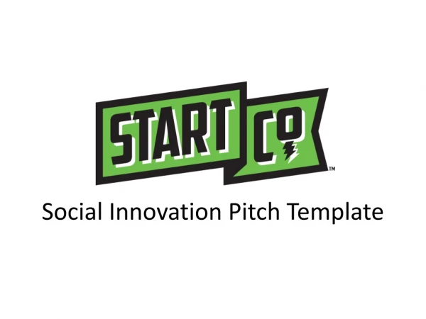 Social Innovation Pitch Template