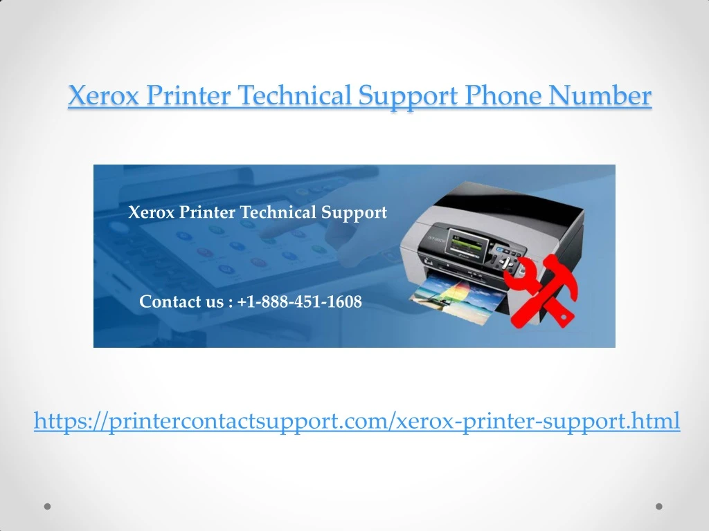 xerox printer technical support phone number