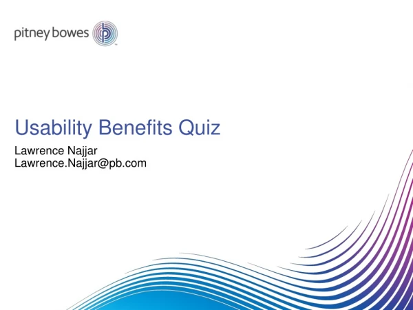Usability Benefits Quiz