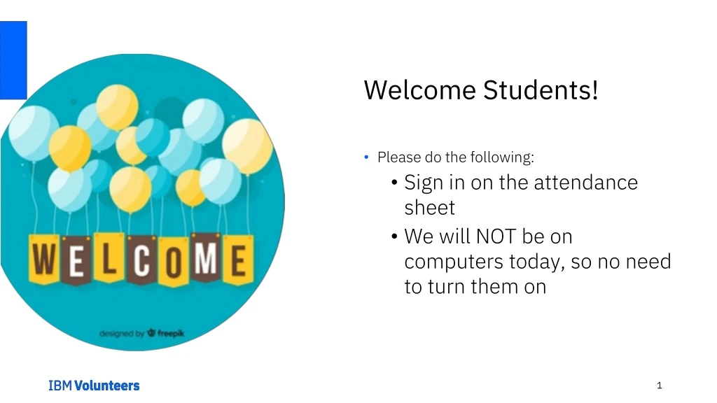 welcome students