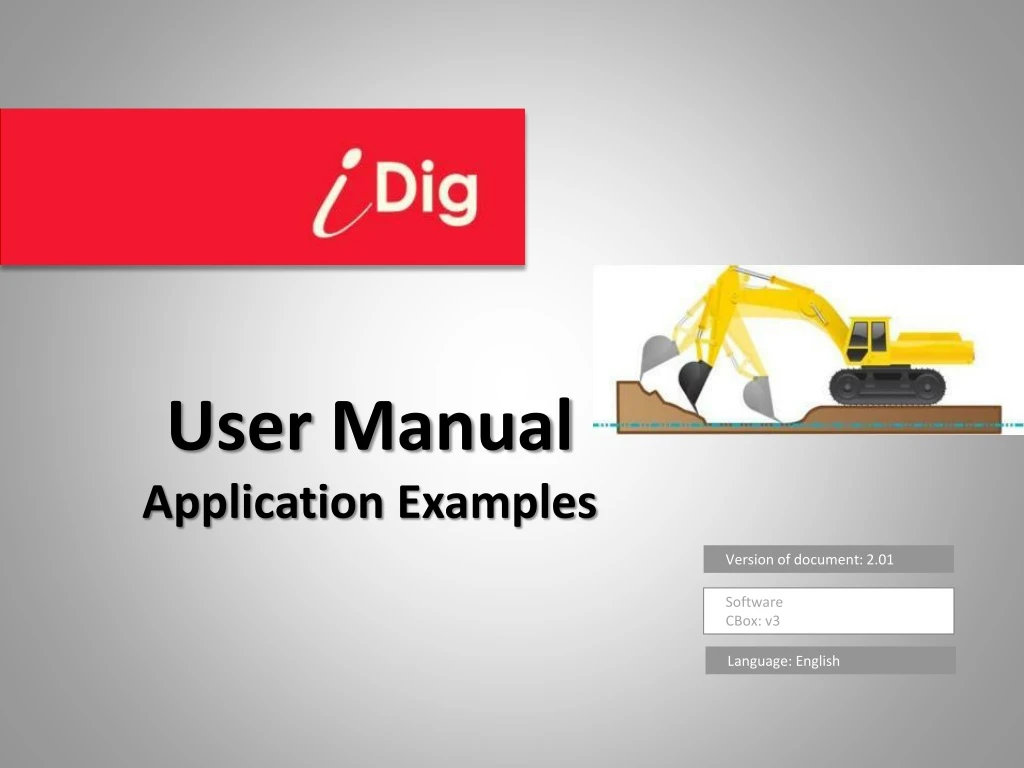 user manual application examples