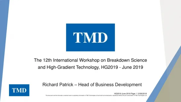 Richard Patrick – Head of Business Development
