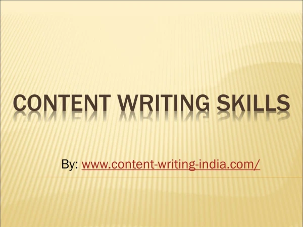 Content Writing Skills