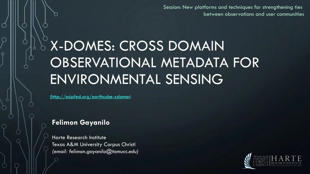 x domes cross domain observational metadata for environmental sensing