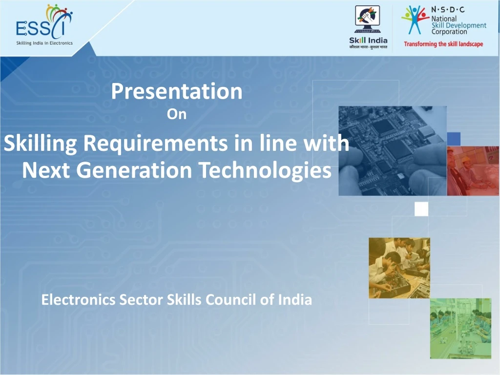 presentation on skilling requirements in line