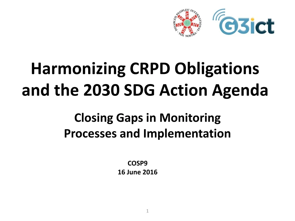 harmonizing crpd obligations and the 2030 sdg action agenda