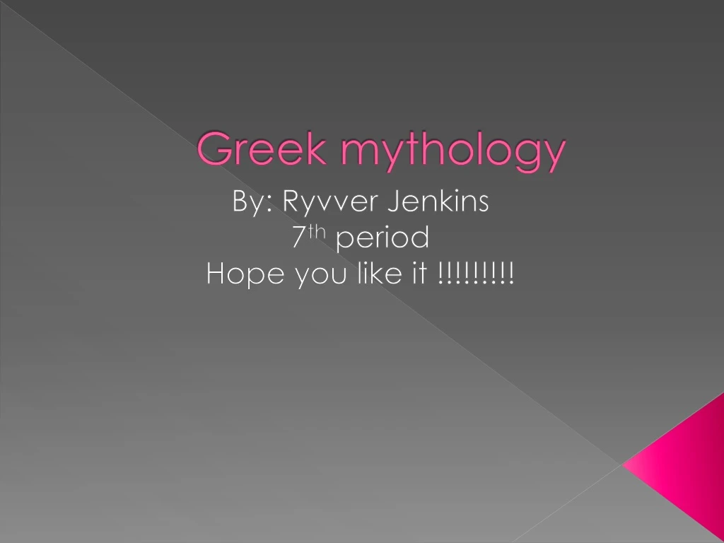 greek mythology