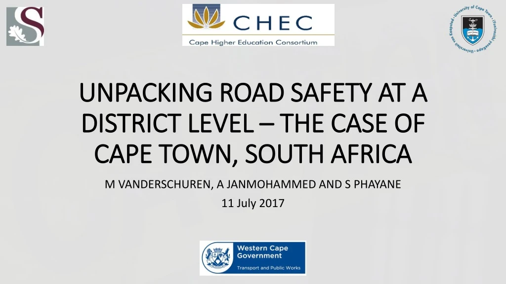 unpacking road safety at a district level the case of cape town south africa