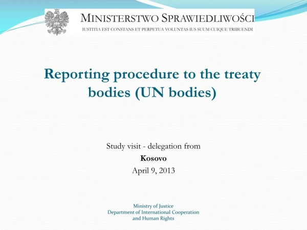 Reporting procedure to the treaty bodies (UN bodies )