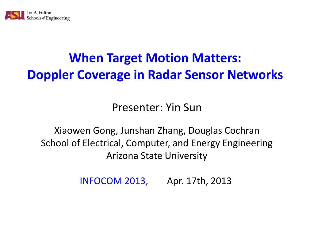 when target motion matters doppler coverage in radar sensor networks