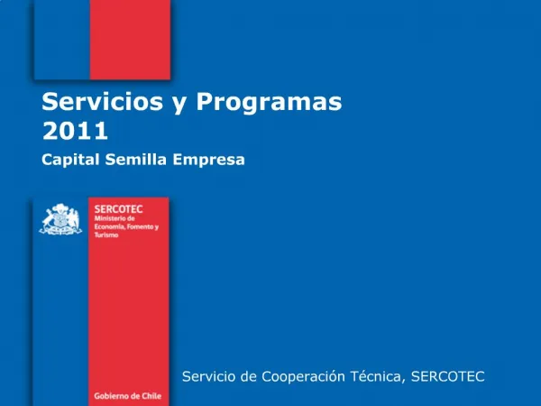 Servicios y Programas 2011