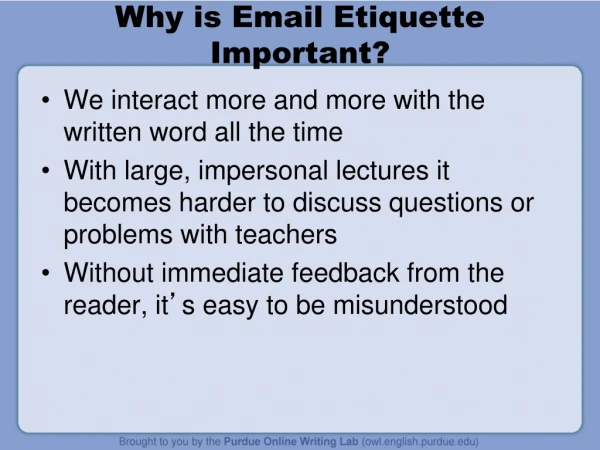 Why is Email Etiquette Important?