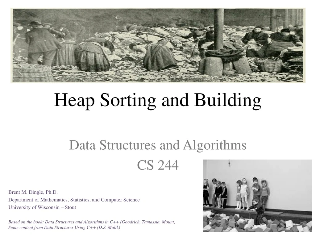 heap sorting and building