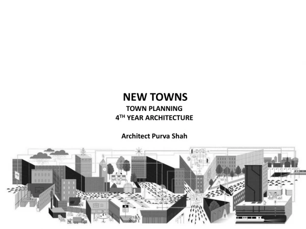 NEW TOWNS TOWN PLANNING 4 TH YEAR ARCHITECTURE Architect Purva Shah