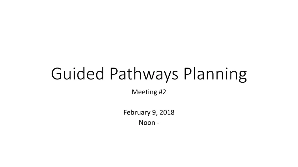guided pathways planning