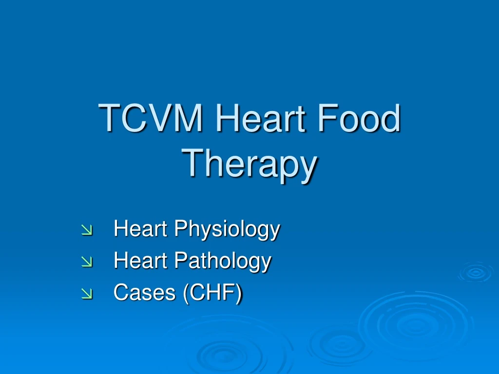 tcvm heart food therapy