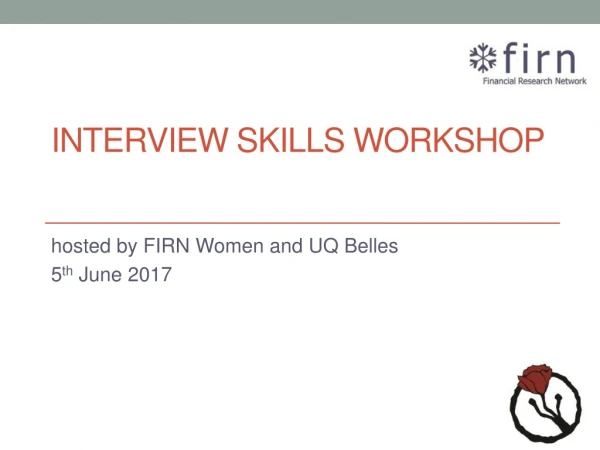 Interview skills workshop