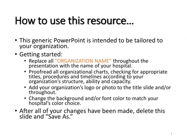 How to use this resource…
